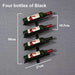 Étagère murale pour bouteilles de vin | MALUNCHBOX™ 100003058 Malunchboxshop Noir 4 étages 