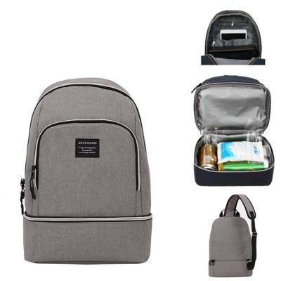 Sac à dos isotherme gris simple | MALUNCHBOX™ 152410 Malunchboxshop 