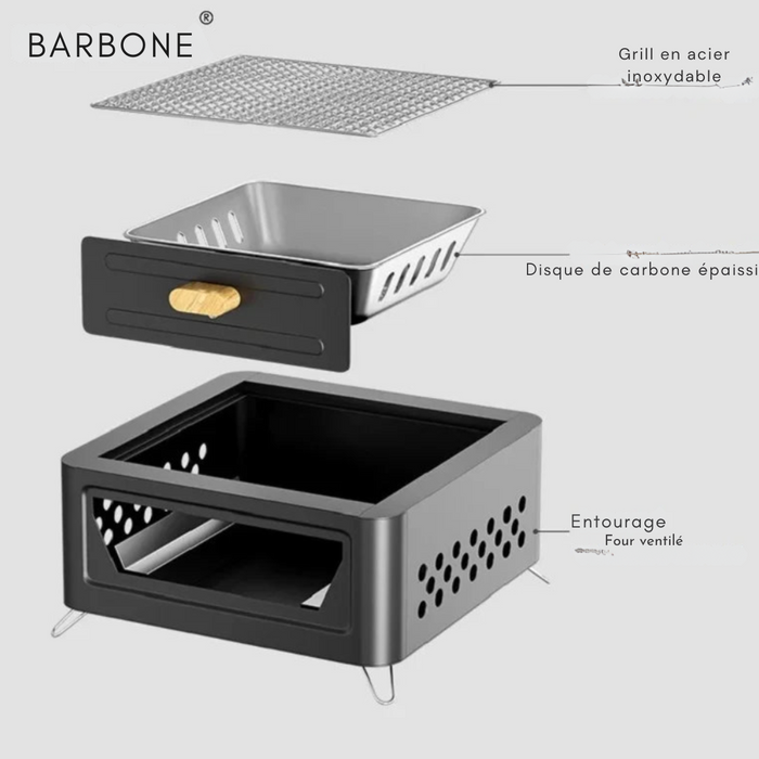 Brasero Multifonction Camping & BBQ - Barbone