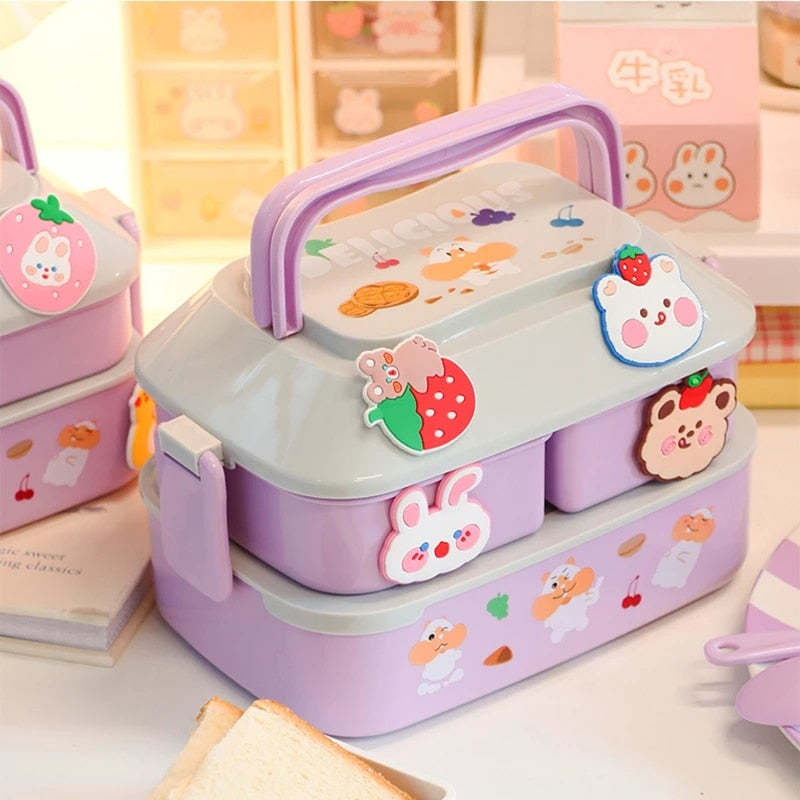 Lunch Box Enfant Acier Inoxydable - Boîte à Goûter Compartiments - Anti-fuite - Pour école, Bureau, Pique-nique - Vert