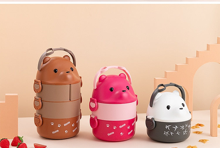 "Love Panda" Stackable Lunch Box