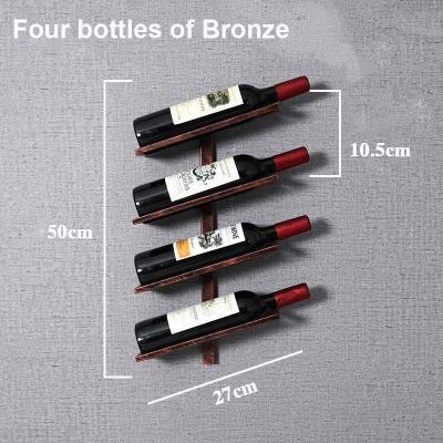 Étagère murale pour bouteilles de vin | MALUNCHBOX™ 100003058 Malunchboxshop Bronze 4 étages 