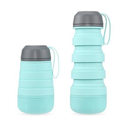 Collapsible silicone water bottle