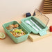 Lunch box + couverts 2 emplacements | MALUNCHBOX™ Malunchboxshop Vert 