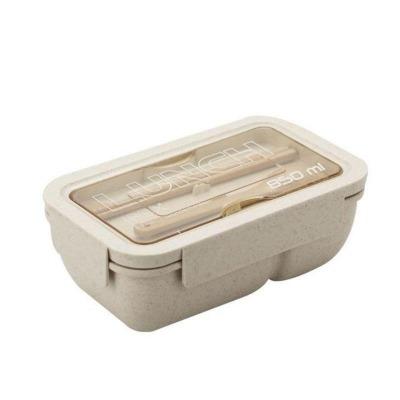 Lunch box en paille de blé couvercle transparent | MALUNCHBOX™ Malunchboxshop Beige 