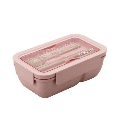 Lunch box en paille de blé couvercle transparent | MALUNCHBOX™ Malunchboxshop Rose 