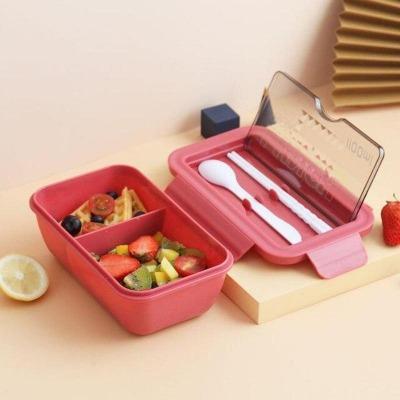 Lunch box enfant écologique en paille de blé | MALUNCHBOX™ Malunchboxshop Rouge 